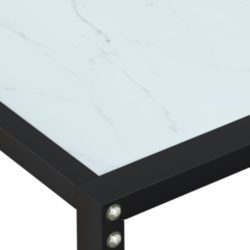 Konsollbord hvit marmor 180x35x75,5 cm herdet glass