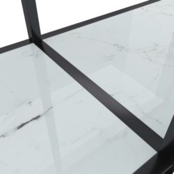 Konsollbord hvit 140x35x75,5 cm herdet glass