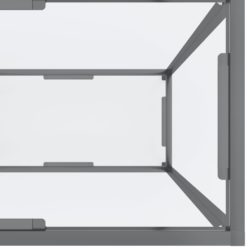 Konsollbord gjennomsiktig 160x35x75,5 cm herdet glass