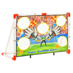 Fotballmålsett for barn med målvegg 120x51x77,5 cm