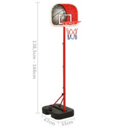 vidaXL Bærbart basketballkurvsett justerbart 138,5-166 cm