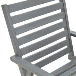 Utendørs spisestoler 4 stk grå heltre akasie