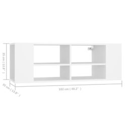 Vegghengt TV-benk hvit 102x35x35 cm sponplate