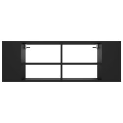 Vegghengt TV-benk svart 102x35x35 cm sponplate
