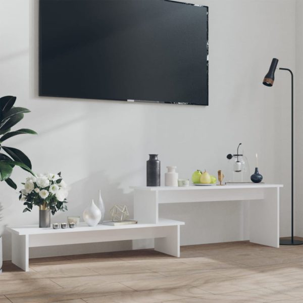 TV-benk hvit 180x30x43 cm sponplate