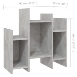 Sideskap betonggrå 60x26x60 cm sponplate