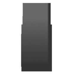 Sideskap høyglans svart 60x26x60 cm sponplate