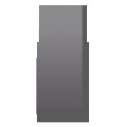 Sideskap høyglans grå 60x26x60 cm sponplate