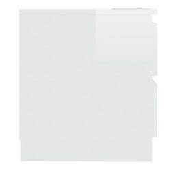 Nattbord høyglans hvit 50x39x43,5 cm sponplate