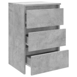 Nattbord 2 stk betonggrå 40x35x62,5 cm sponplate