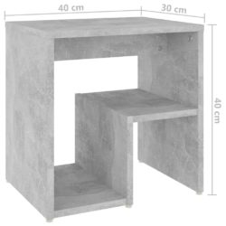 Nattbord 2 stk betonggrå 40x30x40 cm sponplate