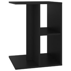 Sidebord svart 60x40x45 cm sponplate