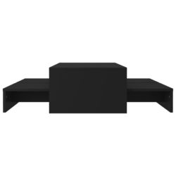Stablebart salongbordsett svart 100x100x26,5 cm sponplate
