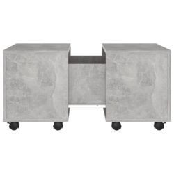 Salongbord betonggrå 60x60x38 cm sponplate