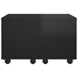 Salongbord høyglans svart 60x60x38 cm sponplate