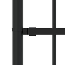 vidaXL Hagegjerde med spydtopp svart 165 cm pulverlakkert stål