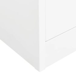Kontorskap hvit 90x40x180 cm stål