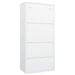 Garderobe hvit 80x50x180 cm stål