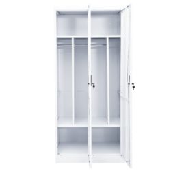 Garderobe hvit 80x50x180 cm stål