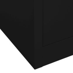 Garderobe svart 80x50x180 cm stål