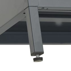 TV-benk antrasitt 90x30x44 cm stål og glass