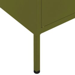 Oppbevaringsskap olivengrønn 80x35x101,5 cm stål