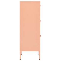 Oppbevaringsskap rosa 42,5x35x101,5 cm stål
