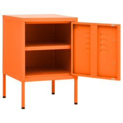 vidaXL Nattbord oransje 35x35x51 cm stål