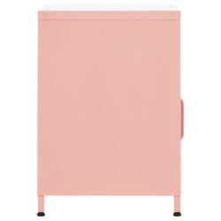 Nattbord rosa 35x35x51 cm stål