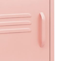 Nattbord rosa 35x35x51 cm stål