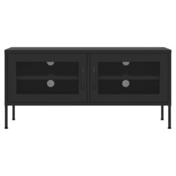TV-benk svart 105x35x50 cm stål