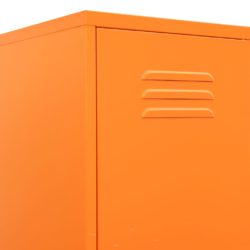 Oppbevaringsskap oransje 35x46x180 cm stål