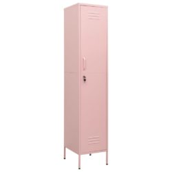 Oppbevaringsskap rosa 35x46x180 cm stål