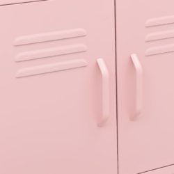 Oppbevaringsskap rosa 60x35x56 cm stål