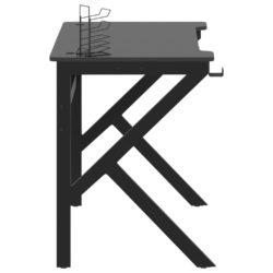 Spillebord med K-formede ben svart 110x60x75 cm