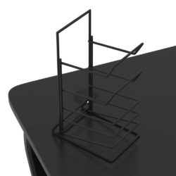 Gamingbord med ZZ-formede ben svart 90x60x75 cm