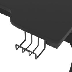 Gamingbord LED med Z-formede ben svart 90x60x75 cm