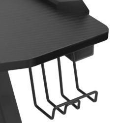 Spillebord LED med Y-form svart 90x60x75 cm