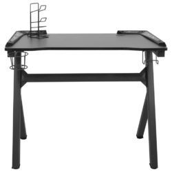 Gamingbord med LED og Y-formede ben svart 110x60x75 cm
