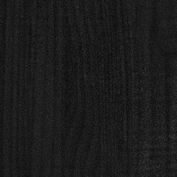 Bokhylle 2 nivåer svart 40x30x70 cm heltre furu
