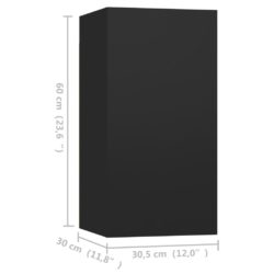 TV-benker 4 stk svart 30,5x30x60 cm sponplate
