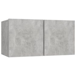 TV-benksett 10 deler betonggrå sponplate