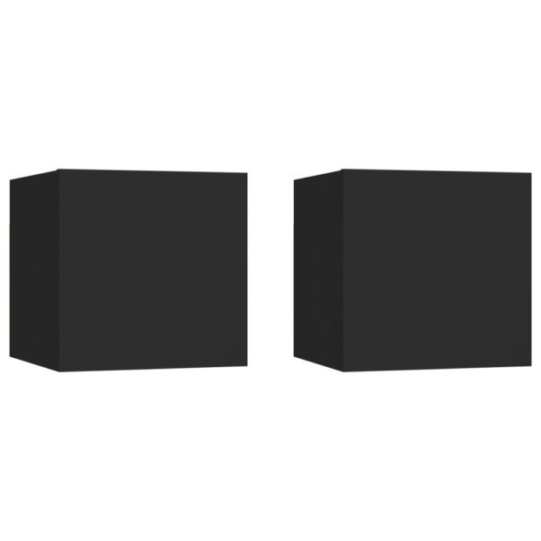vidaXL Nattbord 2 stk svart 30,5x30x30 cm sponplate