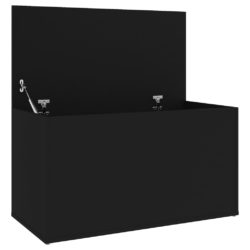 vidaXL Oppbevaringskiste svart 84x42x46 cm konstruert tre