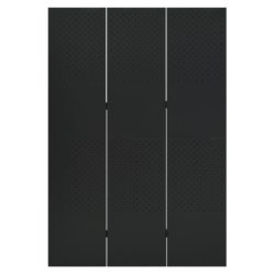 Romdeler 3 paneler svart 120×180 cm stål
