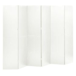 vidaXL Romdeler med 6 paneler hvit 240×180 cm stål