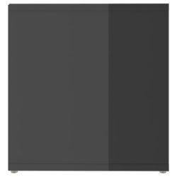 TV-benker 2 stk høyglans grå 72x35x36,5 cm sponplate