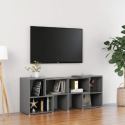 TV-benk grå 104x30x52 cm sponplate