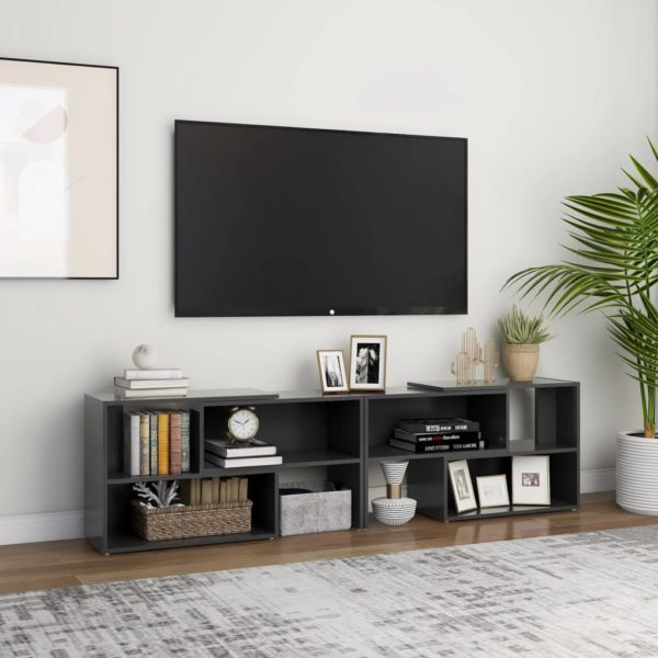 vidaXL TV-benk grå 149x30x52 cm sponplate
