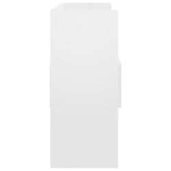 Skjenk høyglans hvit 105x30x70 cm sponplate